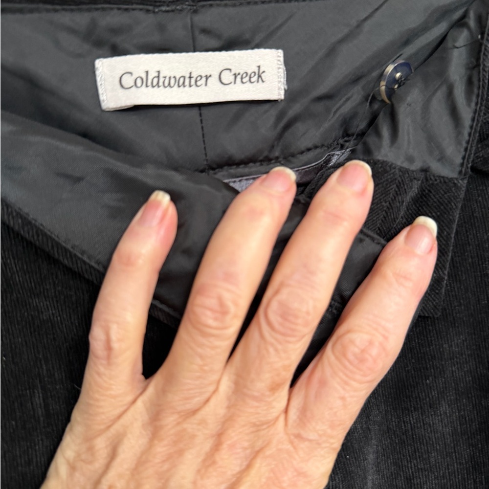 Coldwater Creek dark gray/ black Chenille Pantssize 10 - Picture 3 of 10